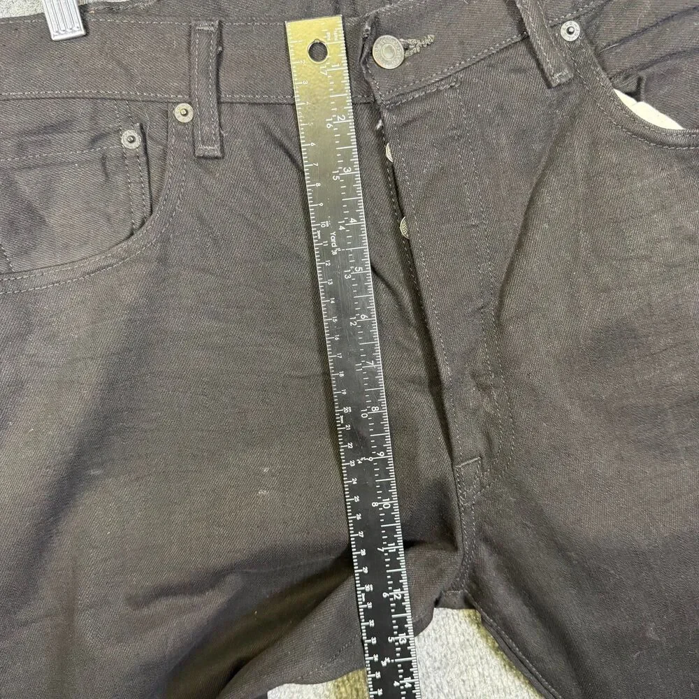 Levis 501 Mens Jeans 38x32 Black Original Fit Button Fly Straight Leg Denim